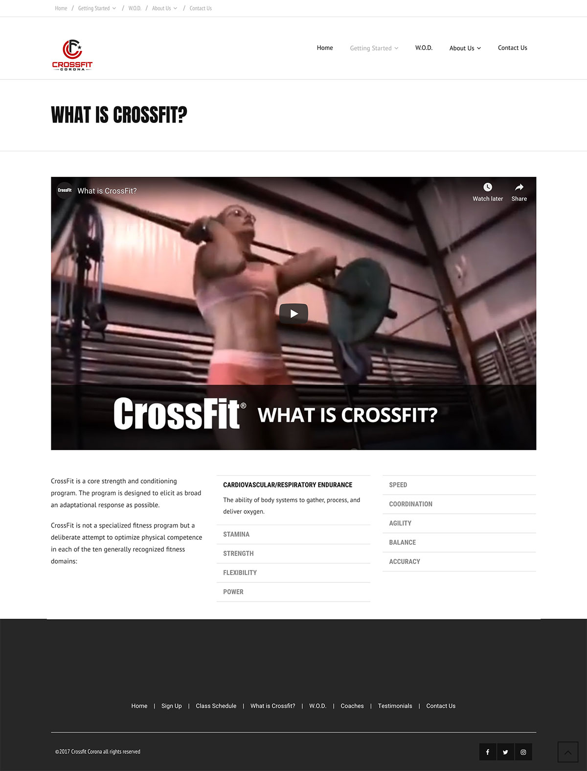 Crossfit Corona What is Crossfit? Page
