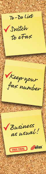 eFax Port your Number Display Ad 160x600